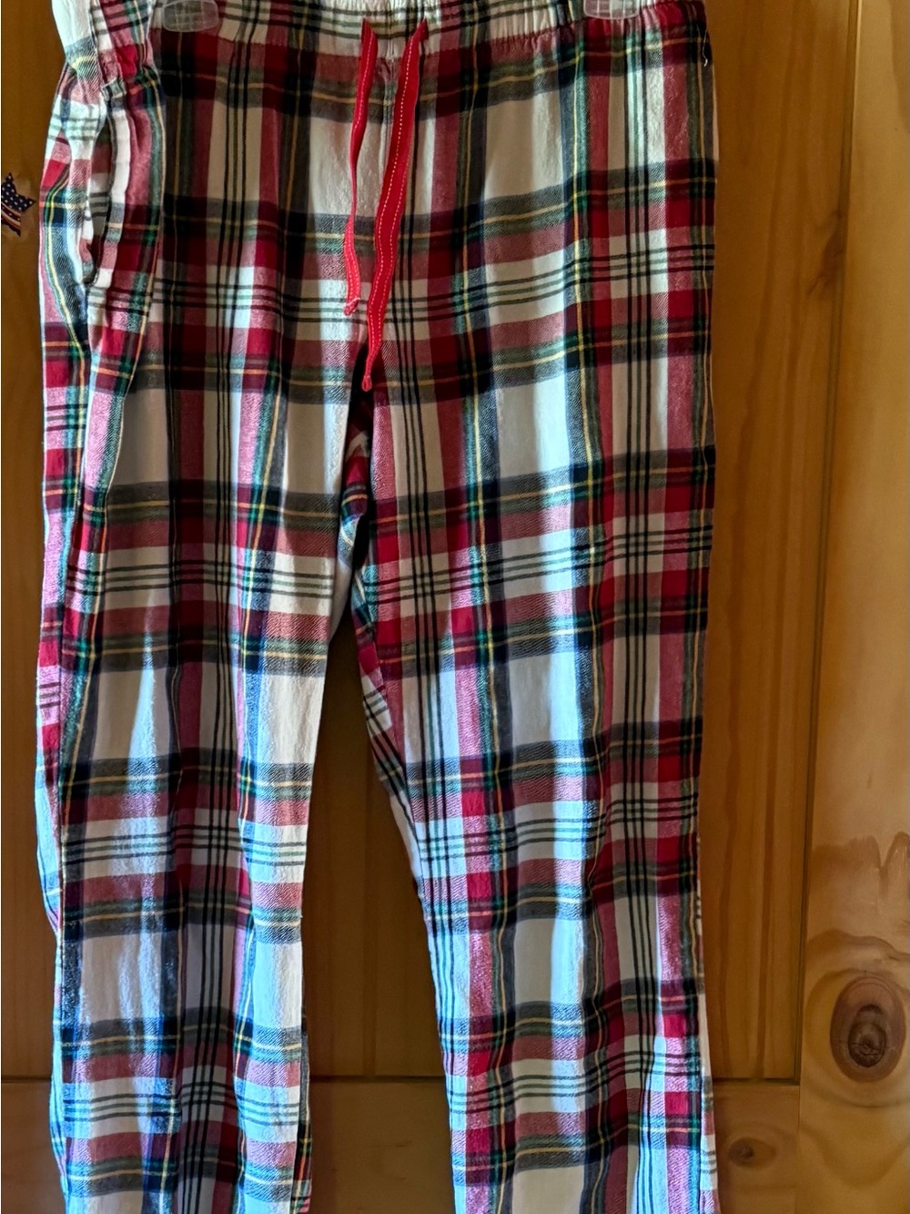 Old Navy 3 pairs large tall Green and Black Plaid Flannel pants size pj's Trio - Picture 3 of 3